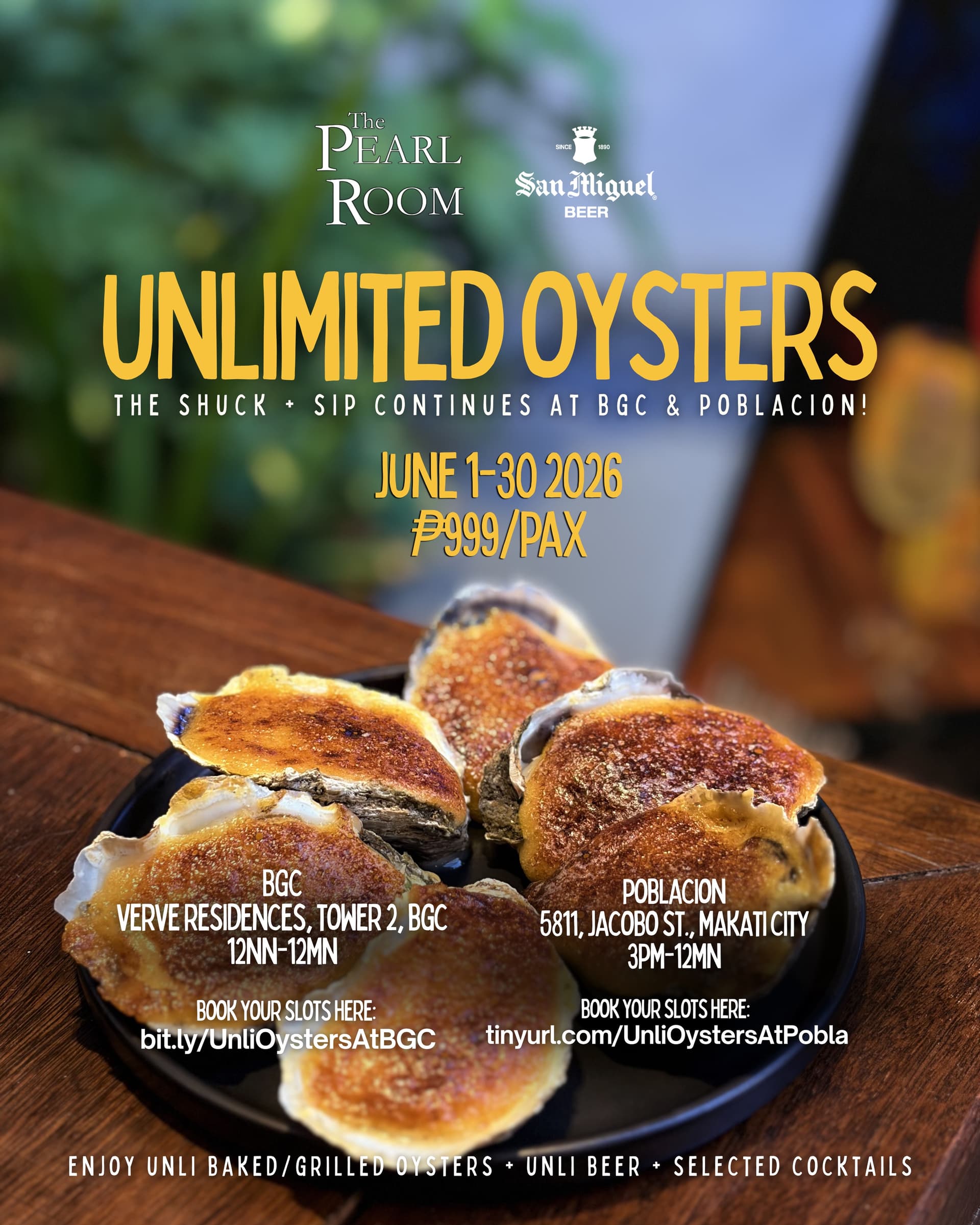 Unlimited Oysters June